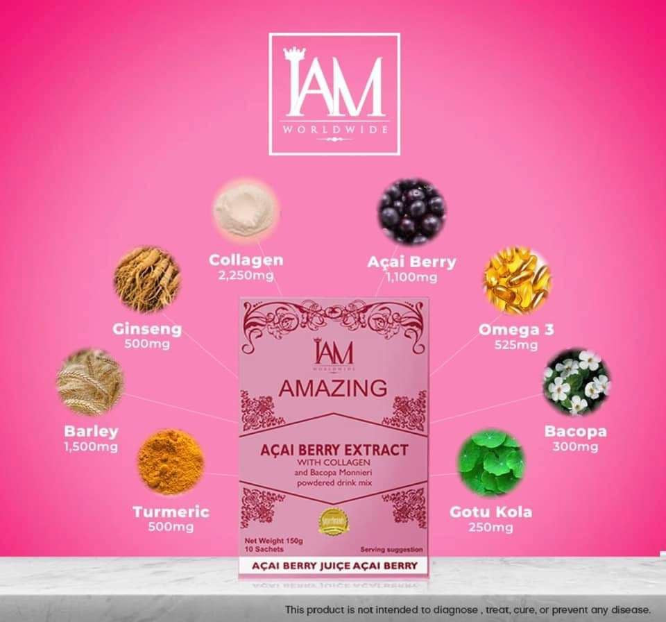 *IAM Amazing Açaí Berry with Collagen and Bacopa Monnieri