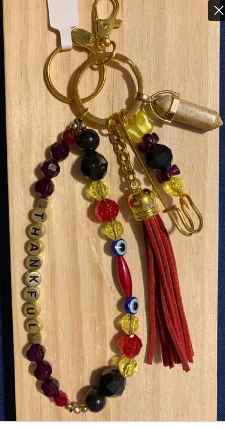 Charm enhancer for bag or wallet - Thankful