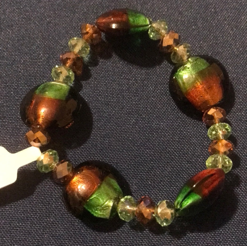 Bracelet murano glass and crystal