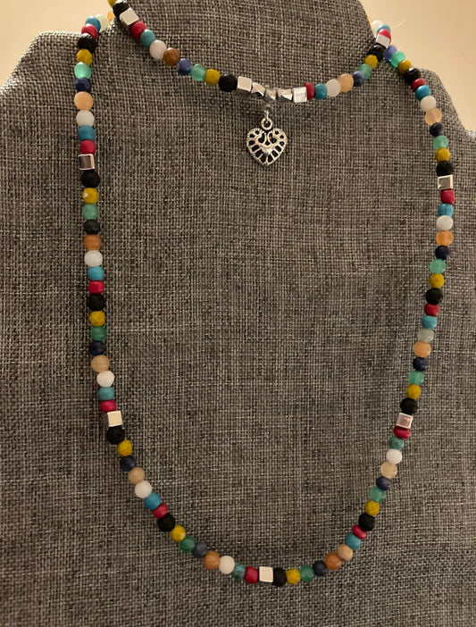 Bead Multi color necklace and bracelet set